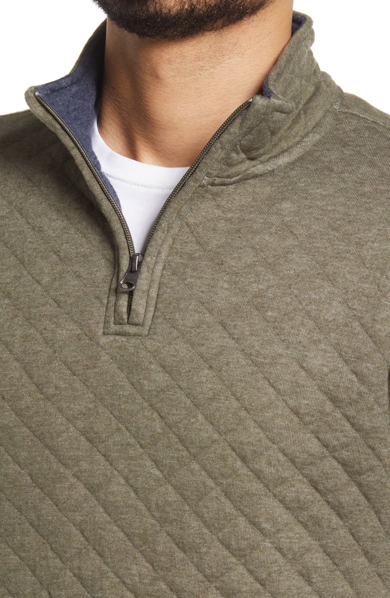 Vintage 1946 Men's Quilted Quarter Zip Pullover, Alternate, color, 