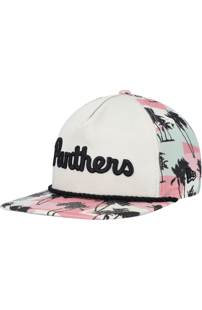 New Era Men's New Era Cream Pitt Panthers High Tide Golfer Snapback Hat, Alternate, color, Cream