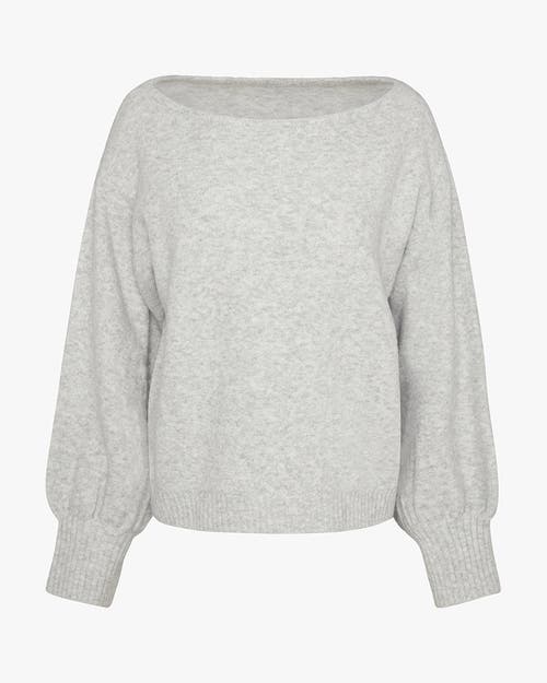 Weworewhat Off The Shoulder Balloon Sleeve Sweater In Gray