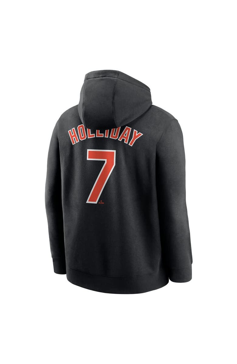 Nike Men's Nike Jackson Holliday Black Baltimore Orioles Player Name & Number Club Fleece Pullover Hoodie, Alternate, color, Black