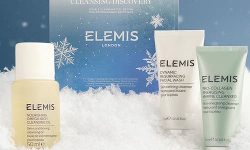 Elemis Radiant Cleansing Discovery Double Cleansing Set $68.50 Value In Transparent