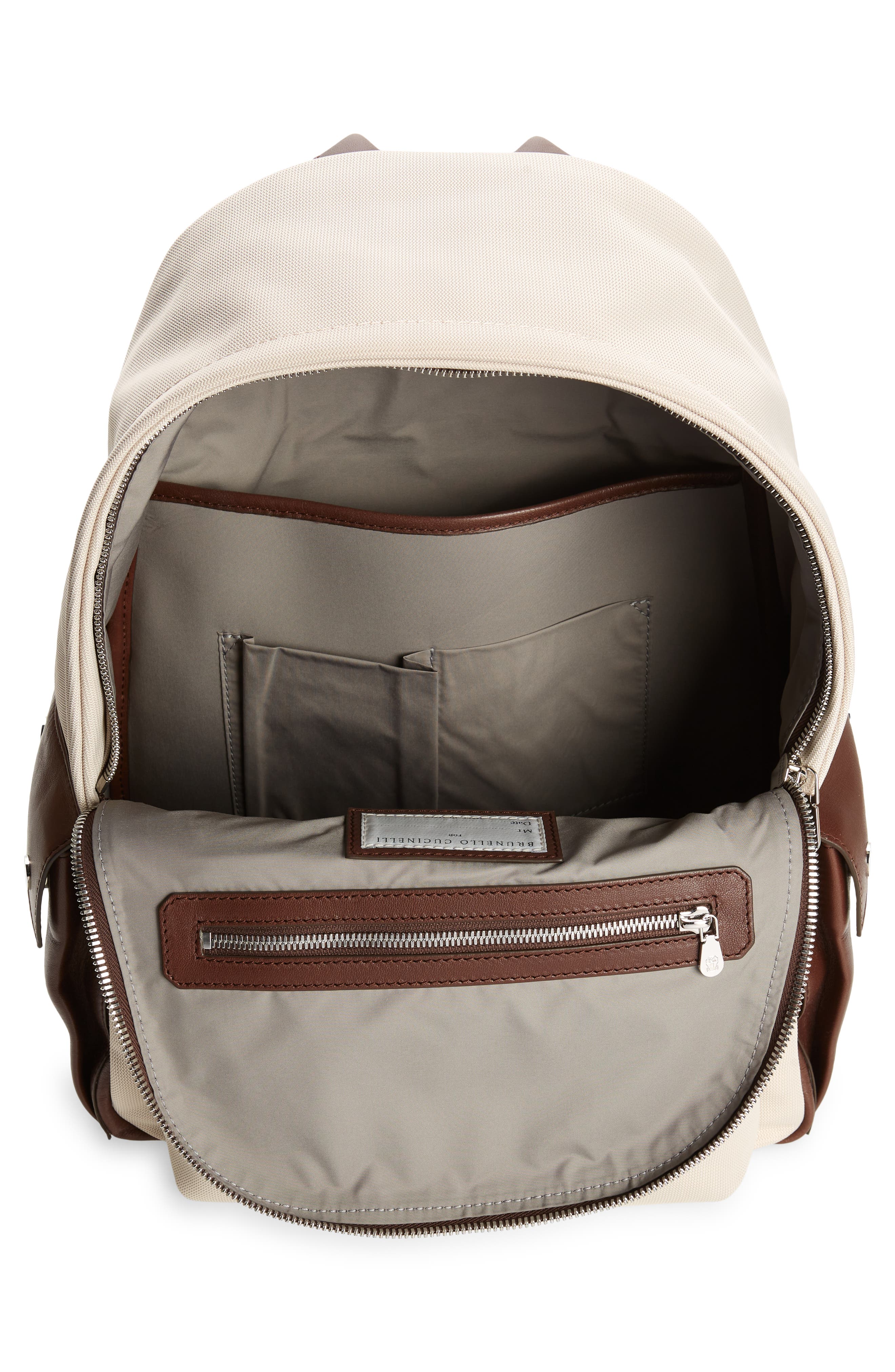 Brunello Cucinelli Nylon Backpack, Alternate, color, 