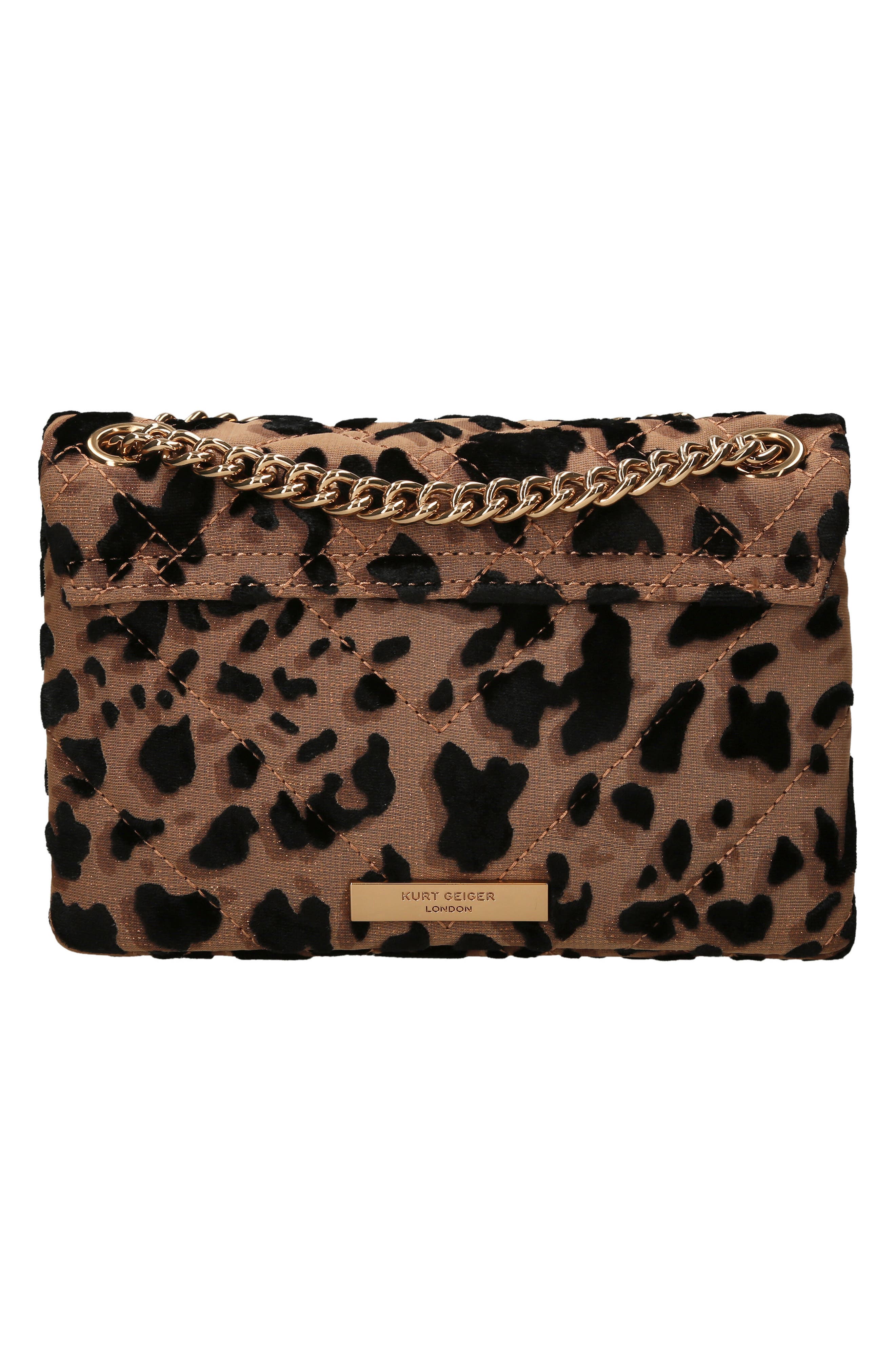 Kurt Geiger London Mini Kensington Leopard Print Convertible Crossbody Bag, Alternate, color, 