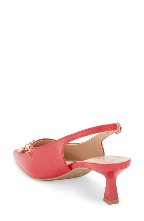 Wild Diva Lounge Aleena Chain Slingback Pump In Red