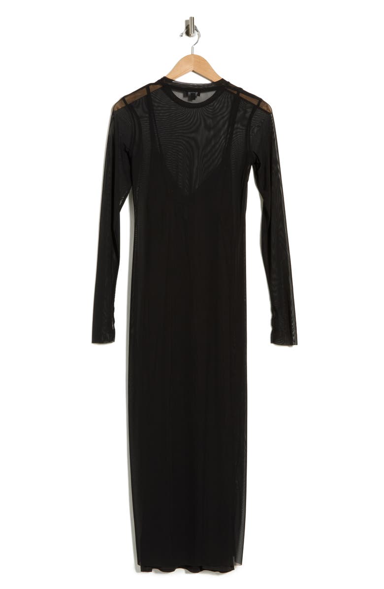 AFRM Ashland Midi Dress, Alternate, color, Noir