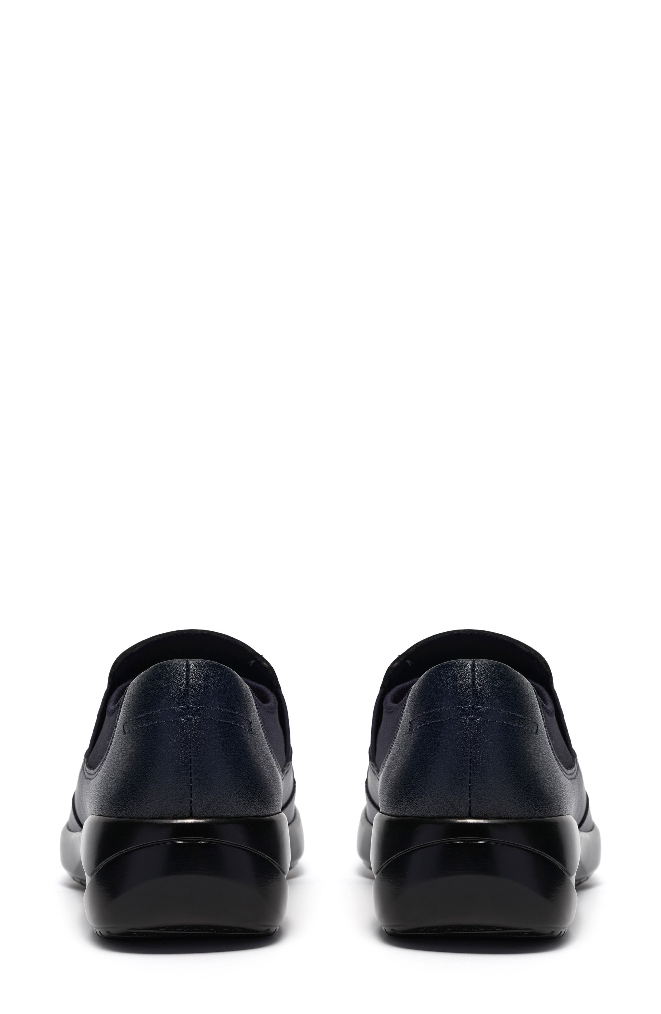 Kaetlyn Mae Leather Slip-On Flat, Alternate, color, NAVY LEATHER