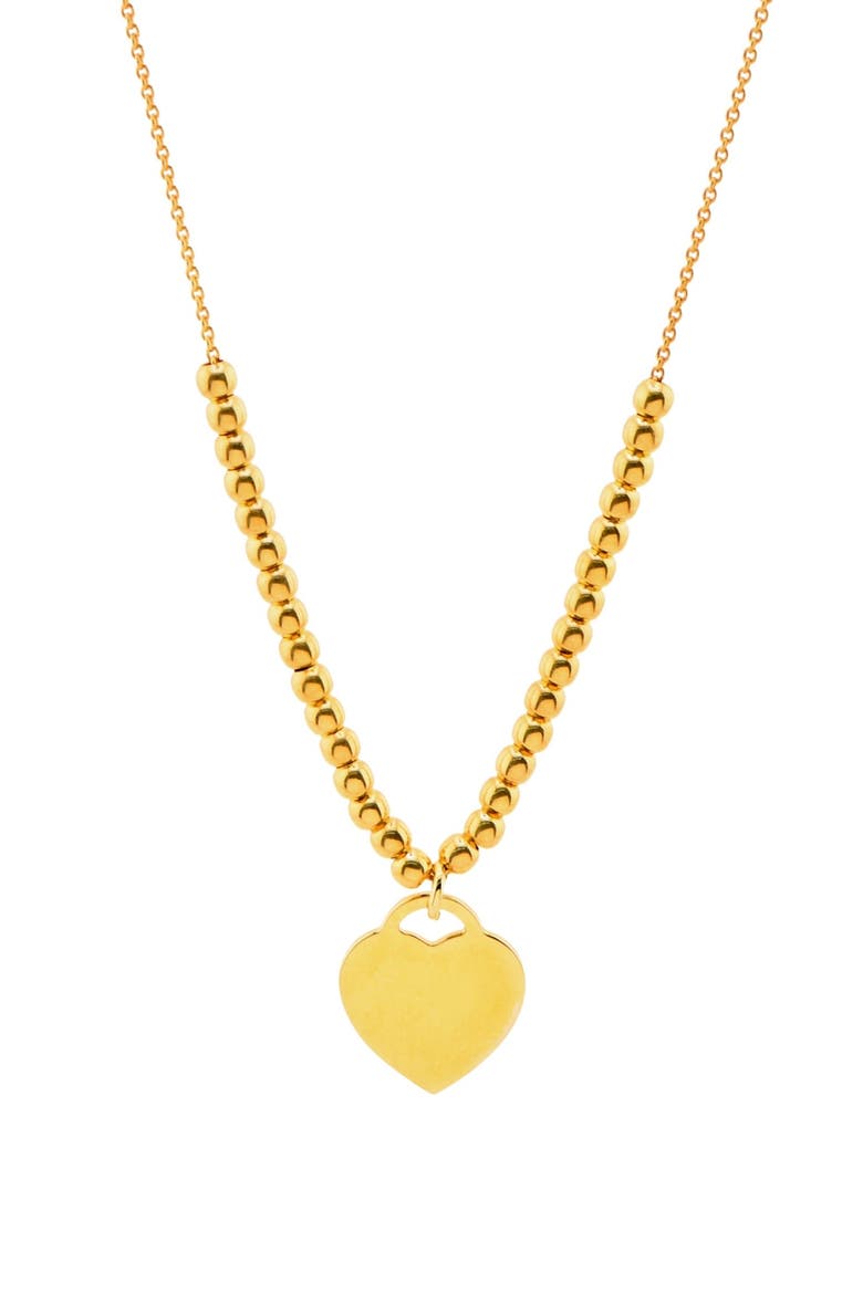 Heart Pendant Necklace, Main, color, GOLD