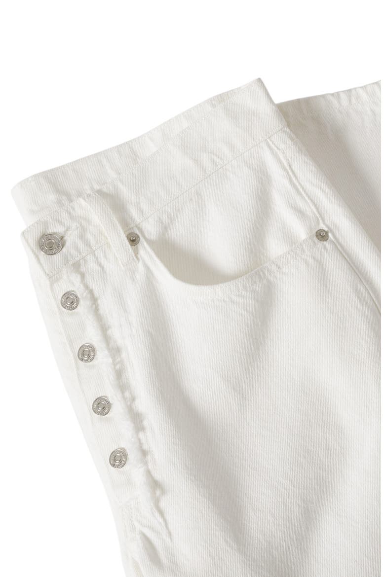 Straight Leg Button Fly Crop Jeans, Alternate, color, WHITE