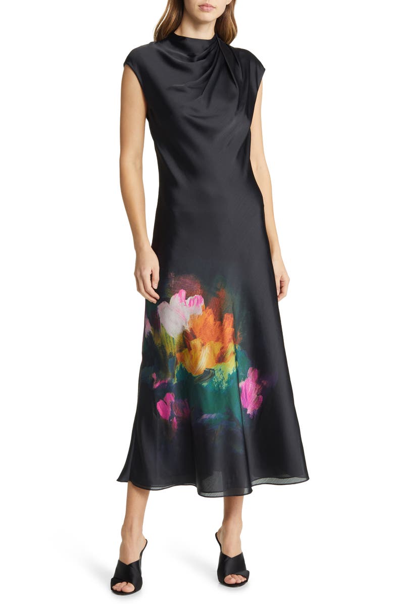 Ted Baker London Averiee Abstract Floral Satin Slipdress, Main, color,