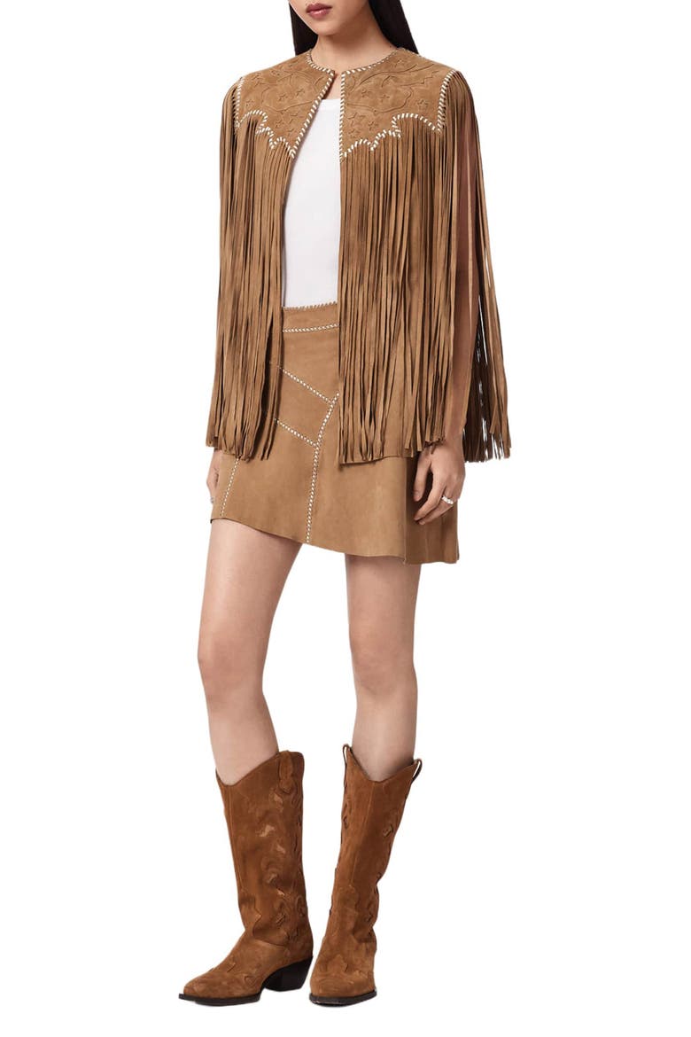 Carter Fringe Vest, Alternate, color, SAND BROWN