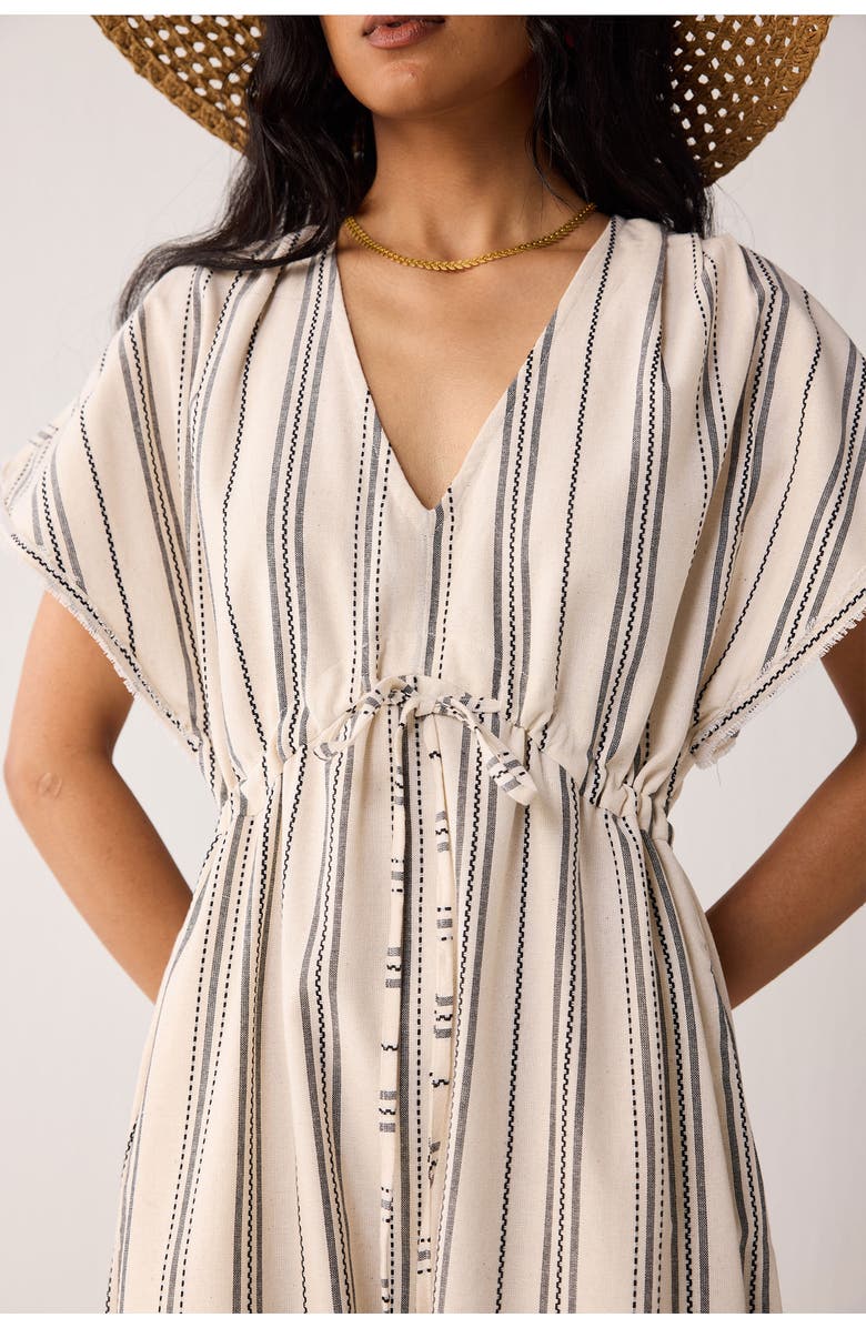 Reistor Gathered Maxi Dress with Side Slits, Alternate, color, 