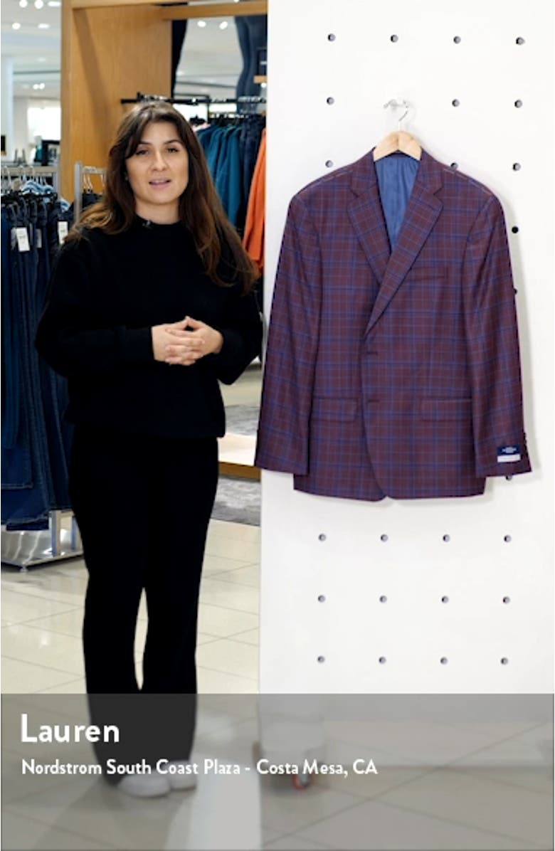 Classic Fit Plaid Wool Sport Coat, sales video thumbnail
