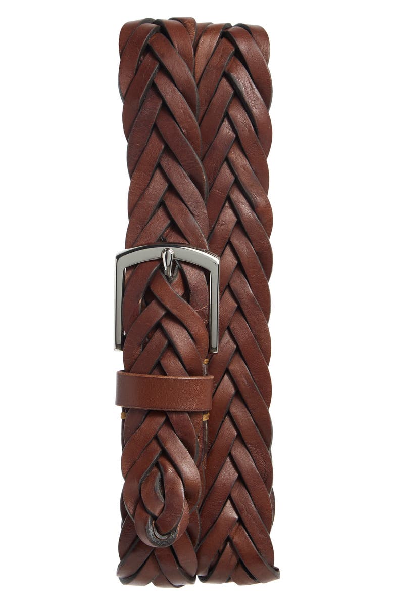 Cole Haan Braided Leather Belt, Main, color, 