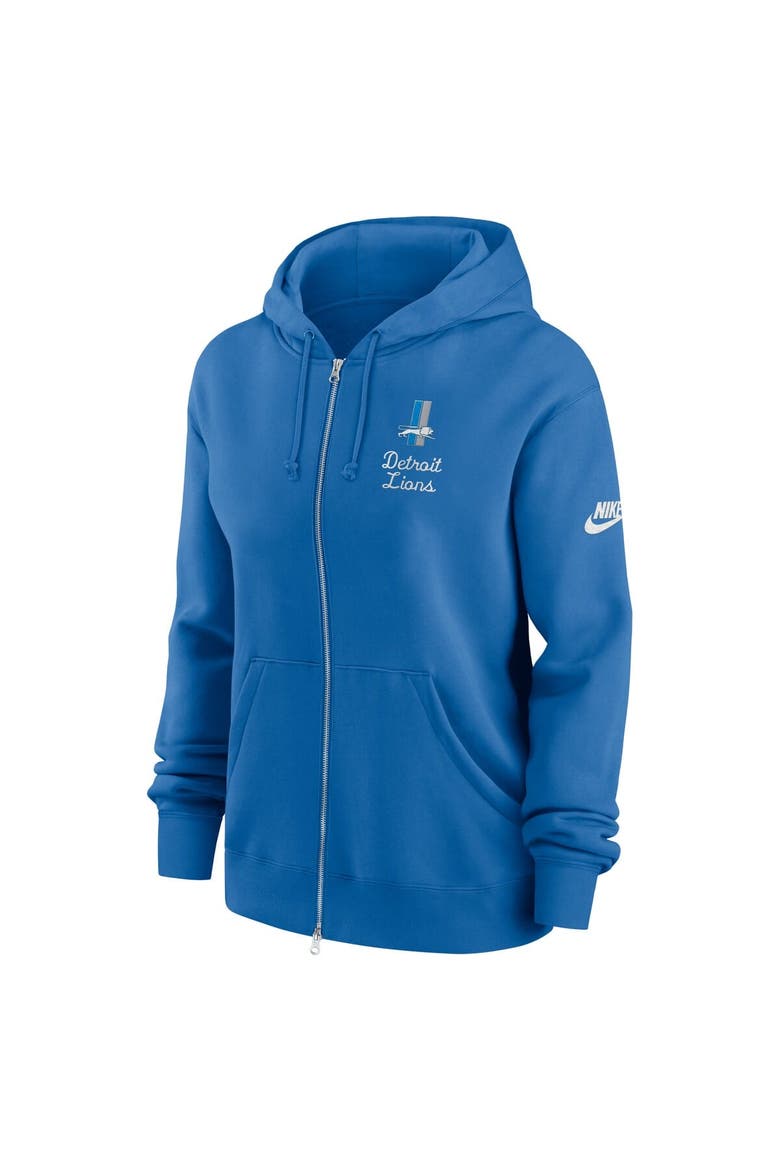 Women's Nike Blue Detroit Lions Phoenix Rewind Full-Zip Hoodie, Alternate, color, Blue