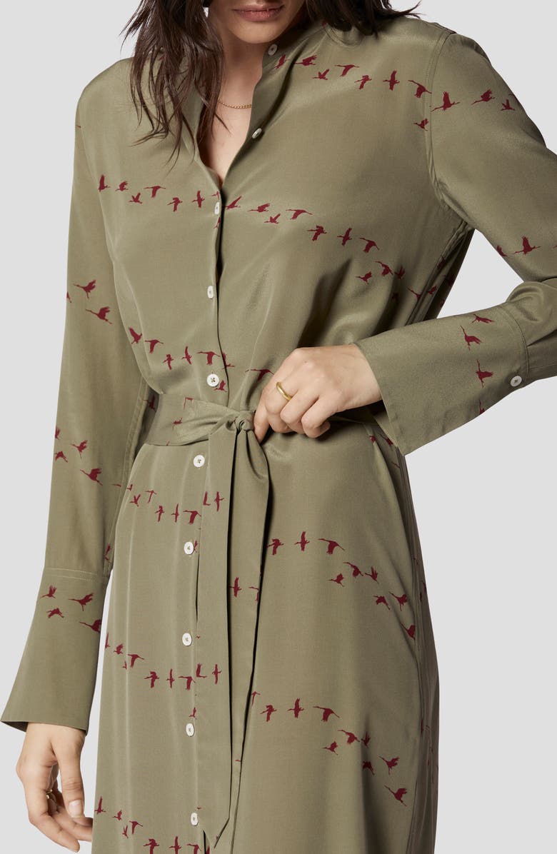 Equipment Connell Long Sleeve Silk Shirtdress, Alternate, color,