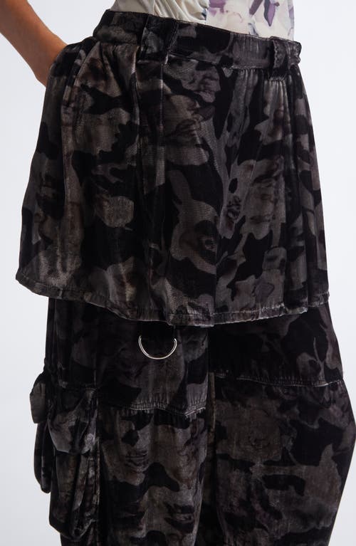 Collina Strada Lawn Plaid Skirt Overlay Cargo Pants In Animal Print