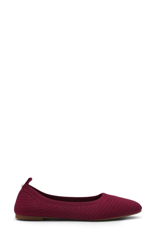 Anne Klein Joyy Knit Ballet Flat In Burgundy