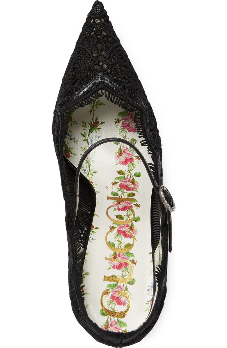 Gucci Virginia Pointy Toe Mary Jane Pump, Alternate, color,
