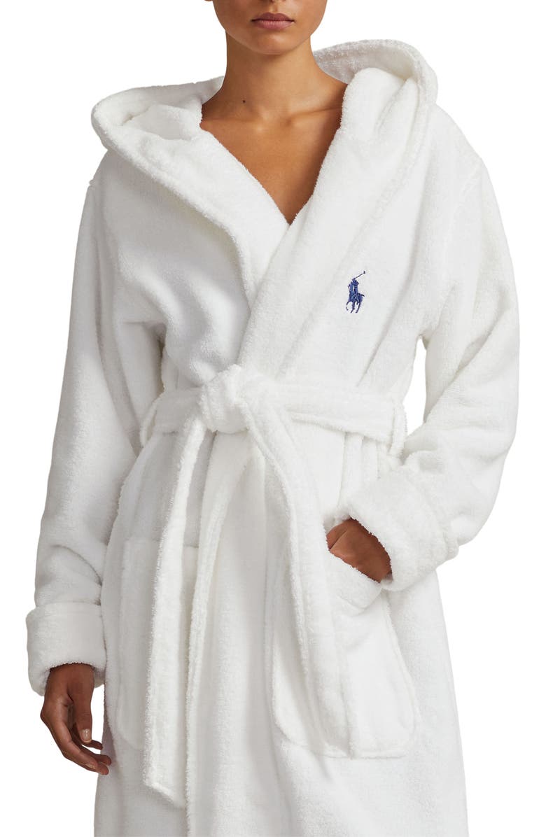 Polo Ralph Lauren Crest Print Organic Cotton Robe, Alternate, color, 