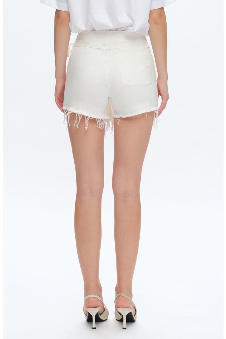 Frayed Denim Skort, Alternate, color, WHITE