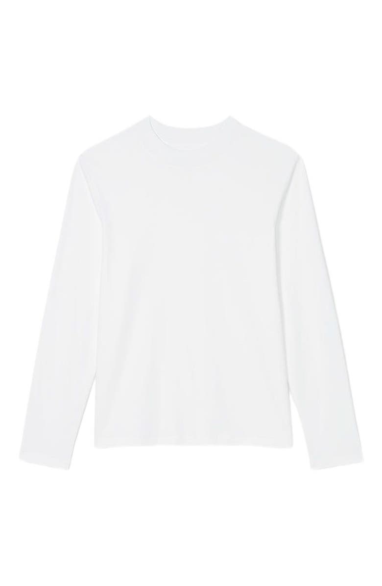 M.M.LaFleur Raquel Long-Sleeve Tee - Organic Pima Cotton, Alternate, color, White