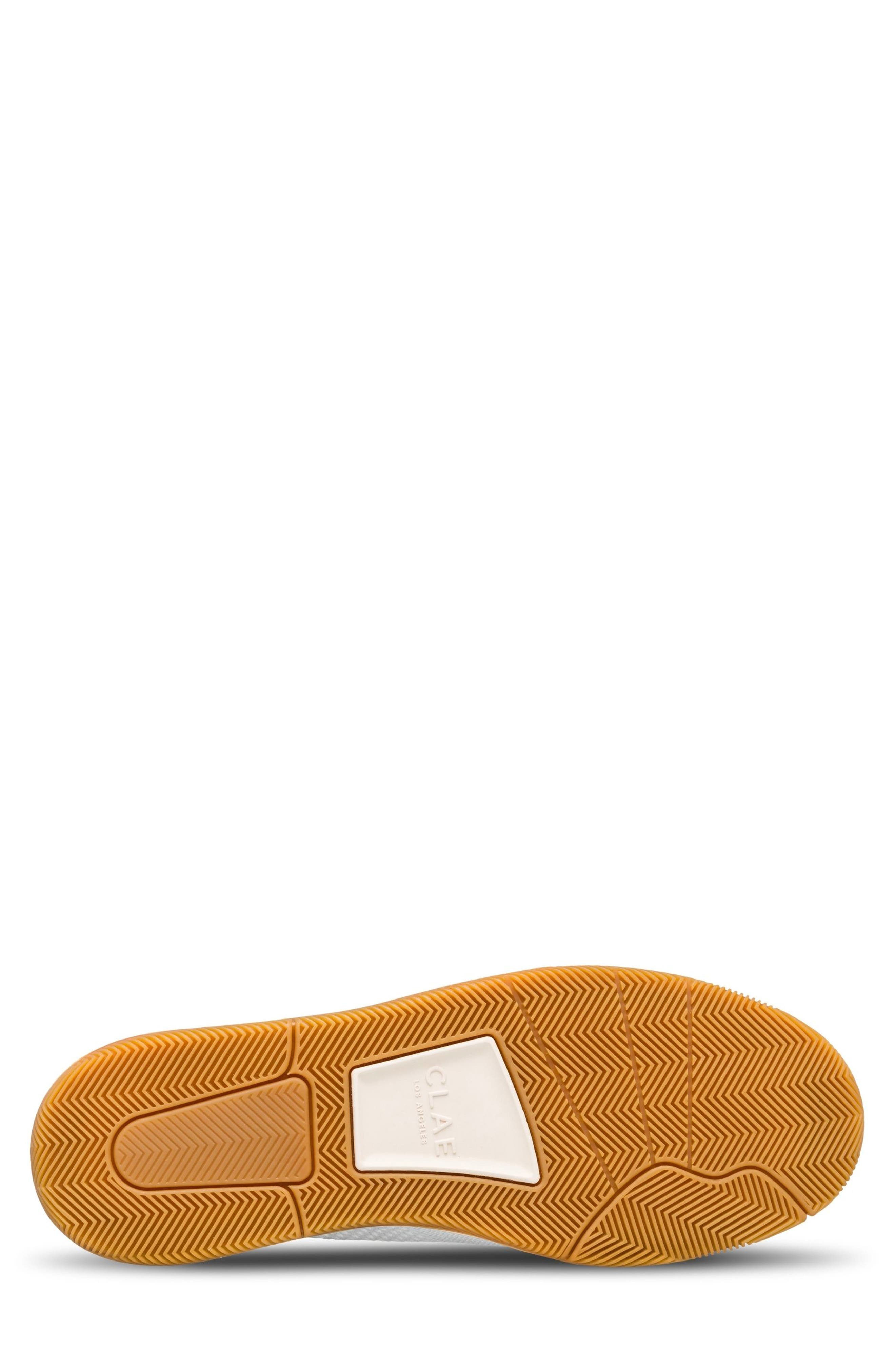 CLAE Malone Knit Low Top Sneaker, Alternate, color, White/ Black