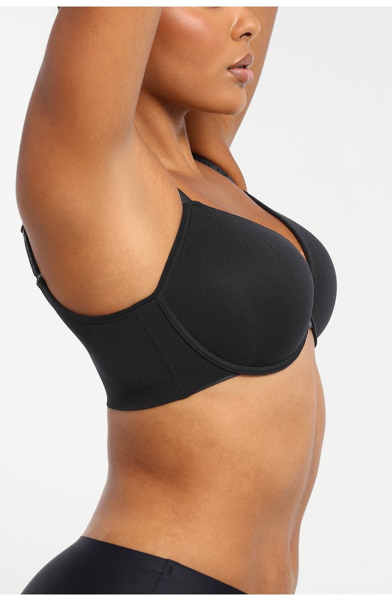 Shapellx Front Close Underwired T-Shirt Bra, Alternate, color, Classic Black