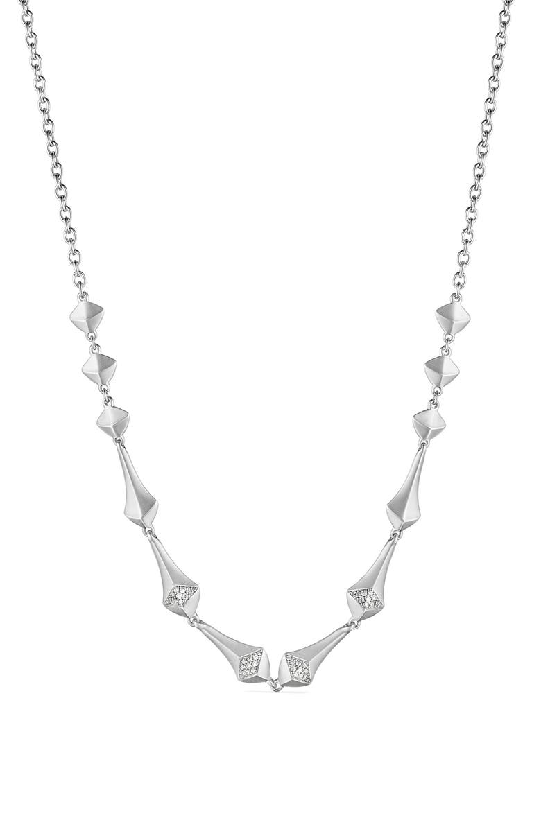Judith Ripka Iris Diamond Station Necklace, Main, color, 