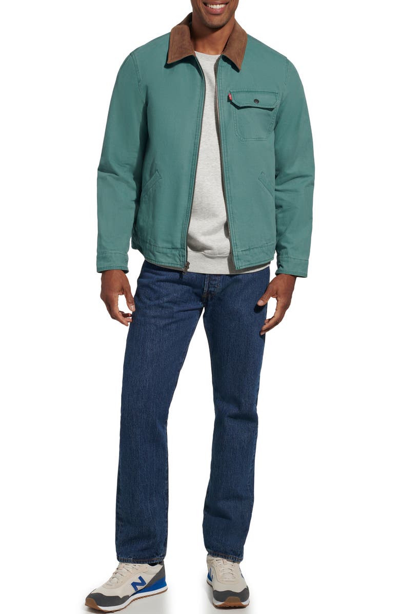 Levi
s Lightweight Cotton Twill Utility Jacket, Alternate, color, North Atlantic