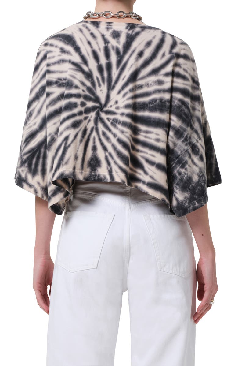 Citizens of Humanity Tie Dye Crop Cape Organic Cotton Top, Alternate, color, Spiral Tie Dye