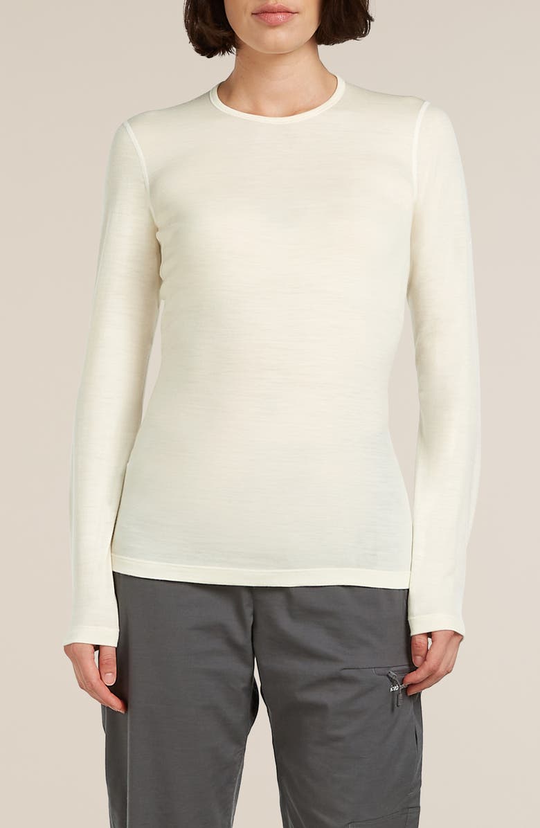 Icebreaker Oasis Long Sleeve Merino Wool Top, Main, color, Undyed