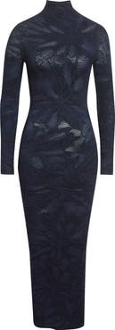 Alaïa Long Sleeve Openwork Dress