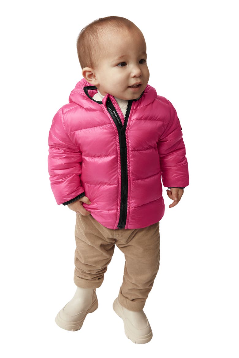 Crofton Water Resistant 750 Fill Power Down Recycled Nylon Puffer Jacket, Alternate, color, SUMMIT PINK