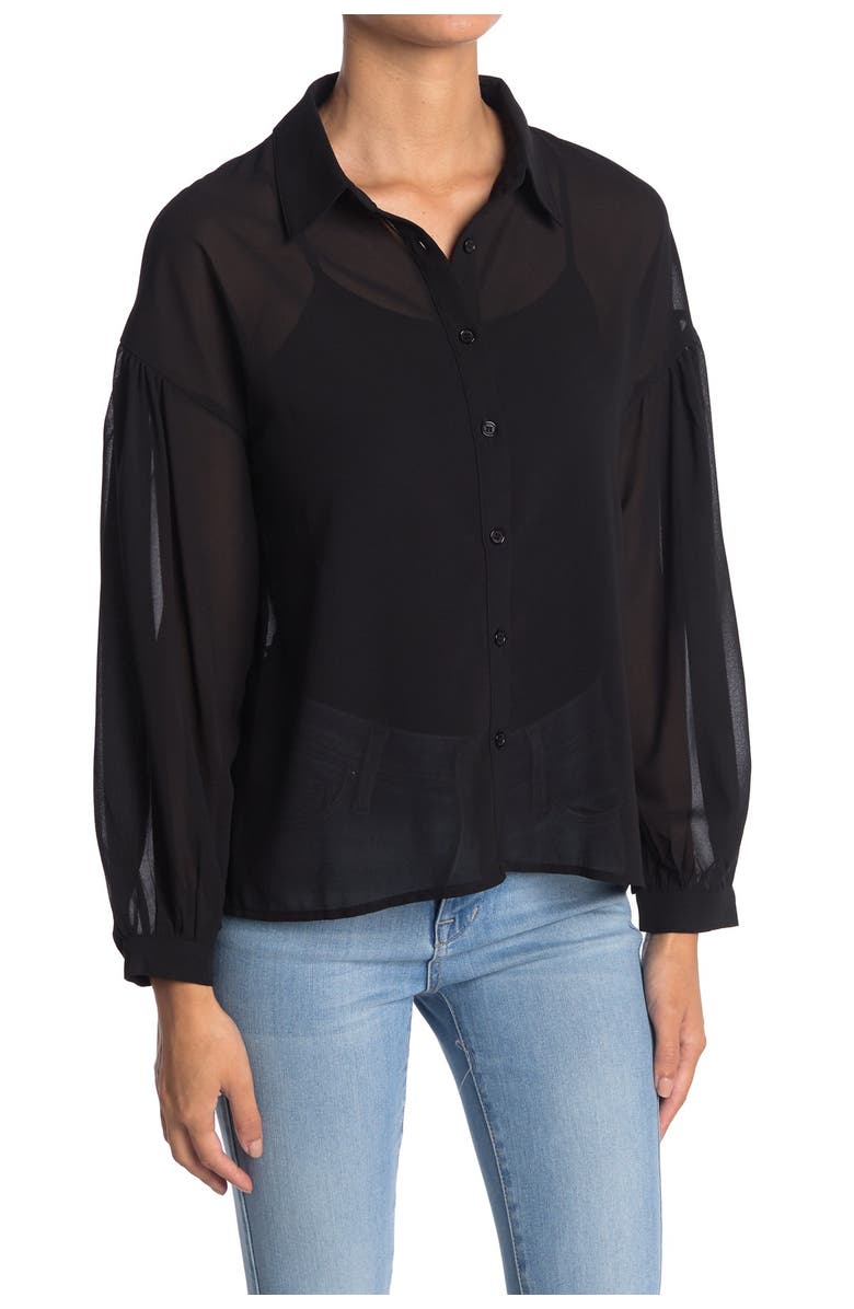 Know One Cares Chiffon High/Low Blouse, Main, color,