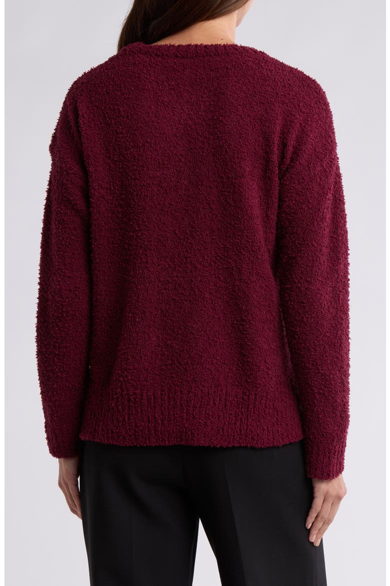 Silky Plush Step Hem Sweater, Alternate, color, RED WINE