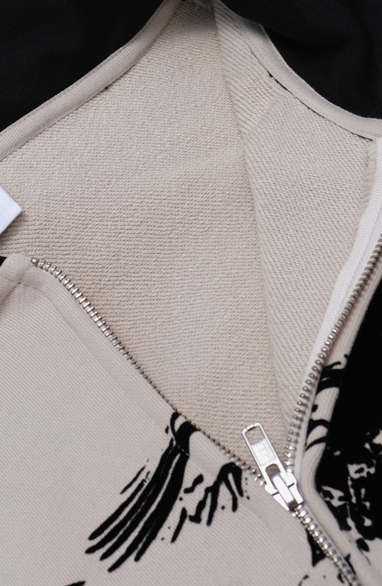 STUDENTS Sequence Graphic Zip Hoodie, Alternate, color, Cream