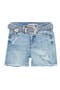 Kids' Emma Belted Western Fray Hem Denim Shorts