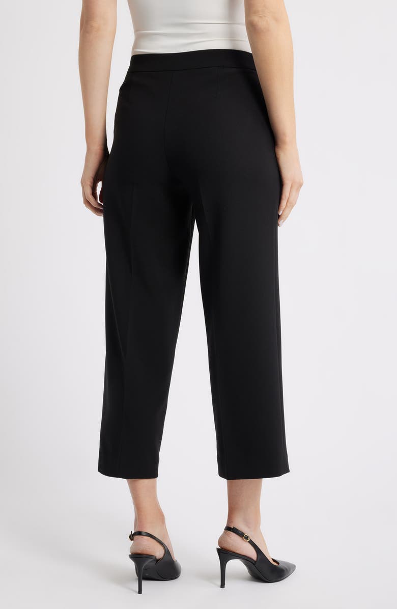 Anne Klein Pull-On Crop Wide Leg Pants, Alternate, color, Anne Black