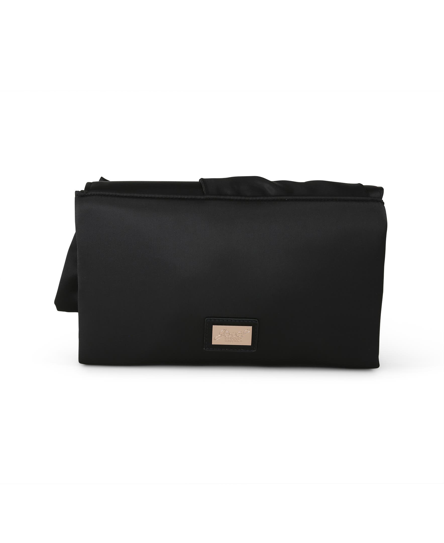 Delilah Sash Tied Envelope Clutch, Alternate, color, Black