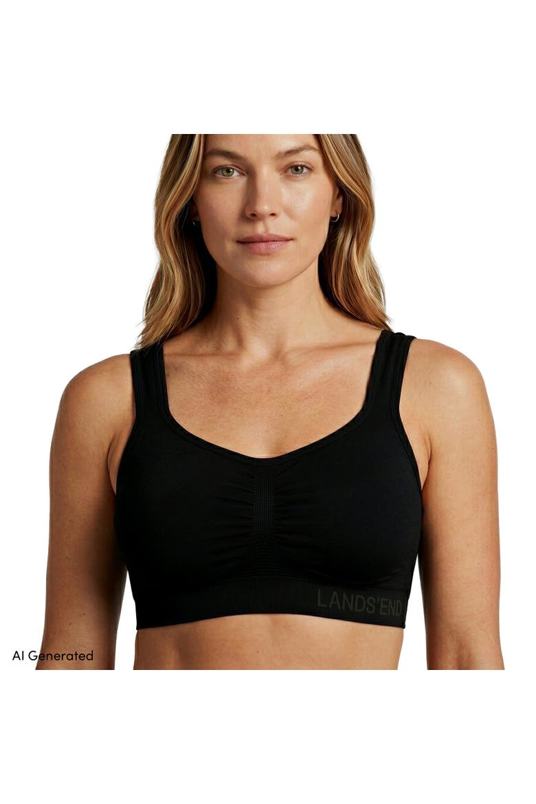 Bralette Soft Fit Seamless, Main, color, Black