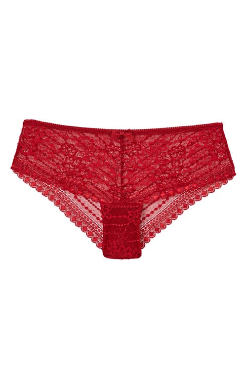 Etam Panama Lace Briefs In Cardinal