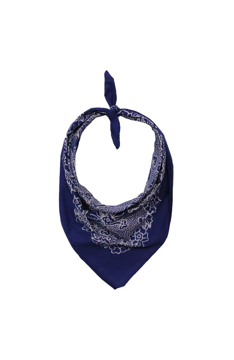 Kasih Coop Hand Drawn Indigo Batik Tulis Bandana, Alternate, color, Indigo Blue