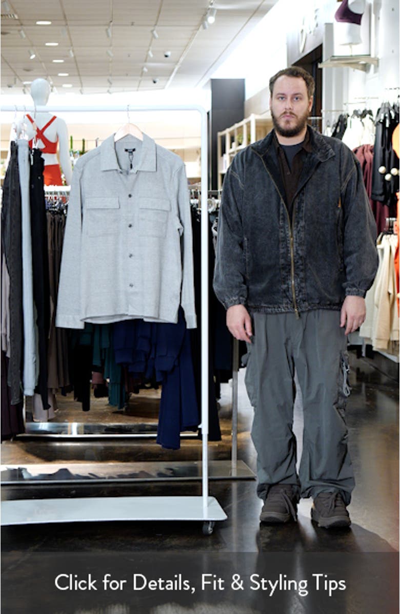 Laroy Grey Glen Check Button-Up Overshirt, sales video thumbnail