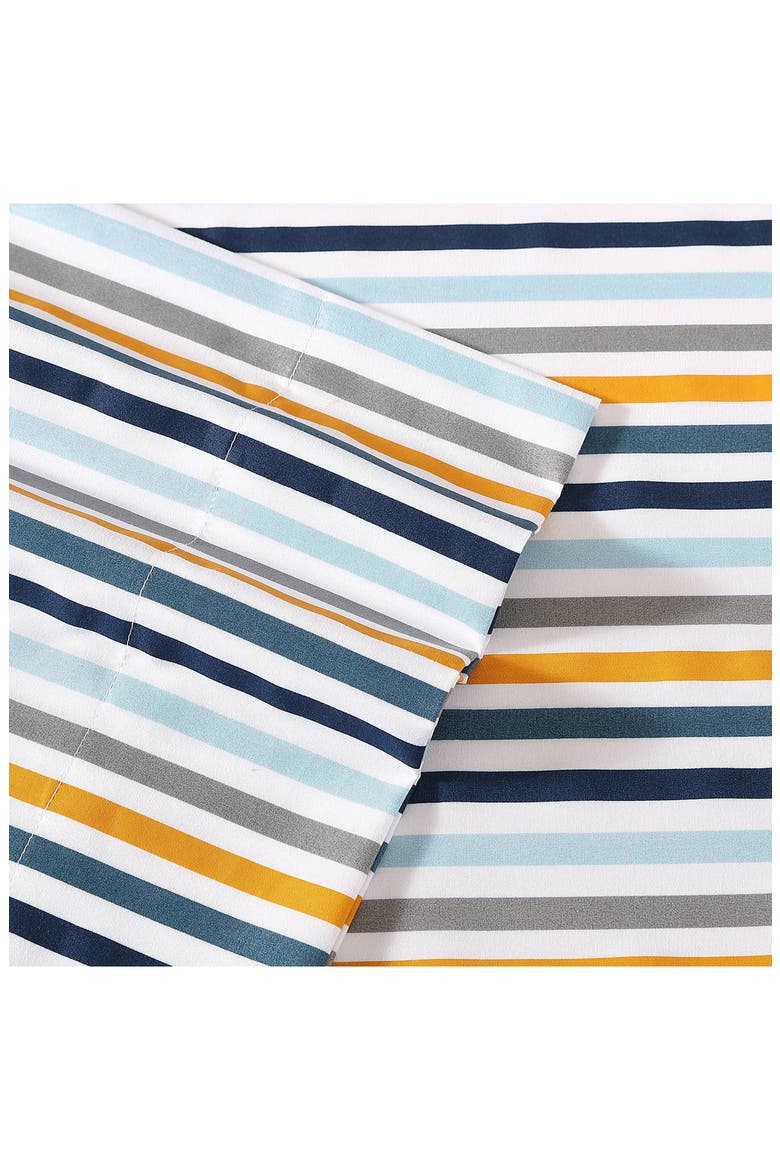 Vivid Stripe Sheet Set, Alternate, color, NAVY