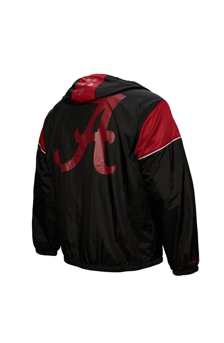 Mitchell & Ness Men's Mitchell & Ness Black Alabama Crimson Tide Team 3.0 Anorak Half-Zip Hoodie, Alternate, color, 