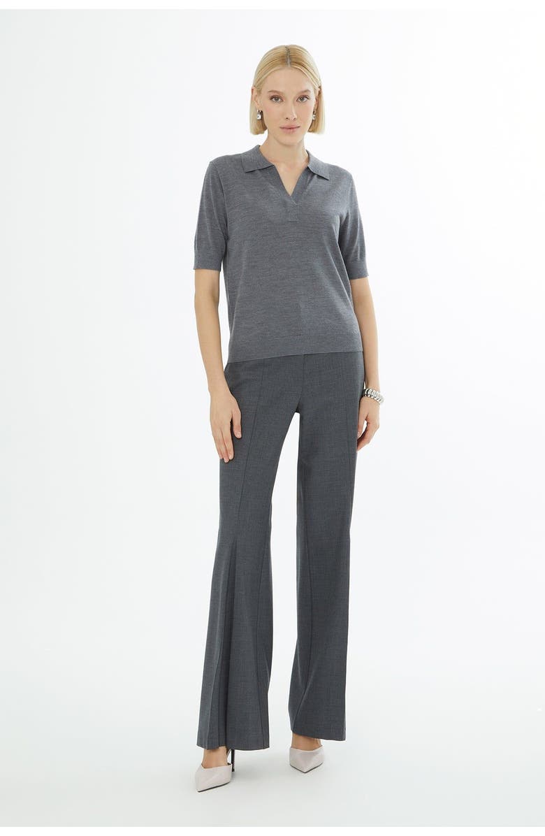 Gizia Off-Shoulder Knit Sweater, Main, color, Grey