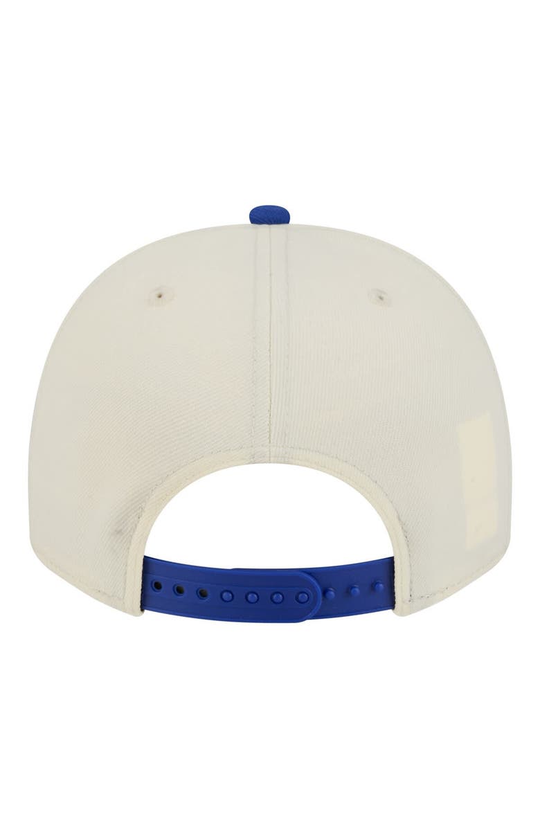 New Era Men's New Era  Cream/Royal Golden State Warriors Stretched 2-Tone A-Frame 9FIFTY Adjustable Hat, Alternate, color, Cream