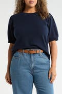 Caslon® Puff Sleeve Wool & Cashmere Sweater