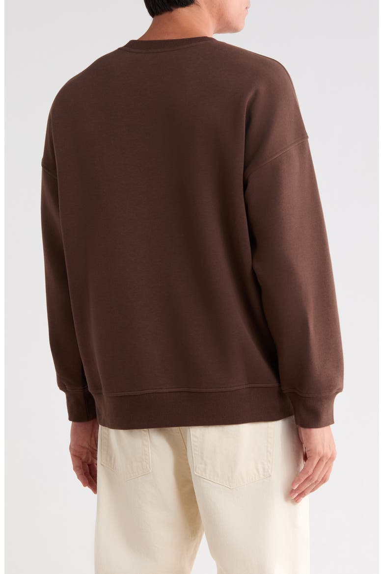 Delaney Best Day Graphic Oversized Sweatshirt, Alternate, color, ESPRESSO