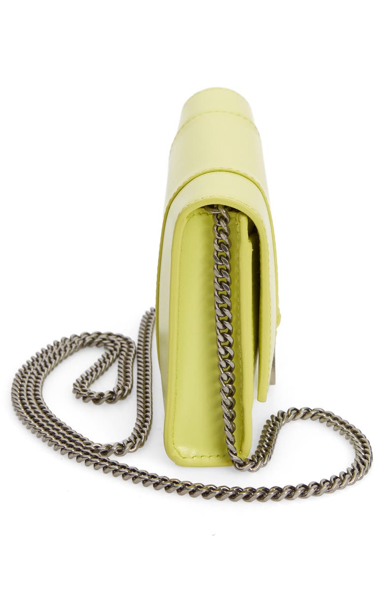 Balenciaga Hourglass Leather Wallet on a Chain, Alternate, color, 